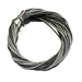 Black and Silver Piano Wire Twist Bracelet - The Weitzman Museum Store - 596