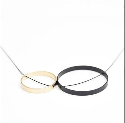 Black Gold Duets Necklace