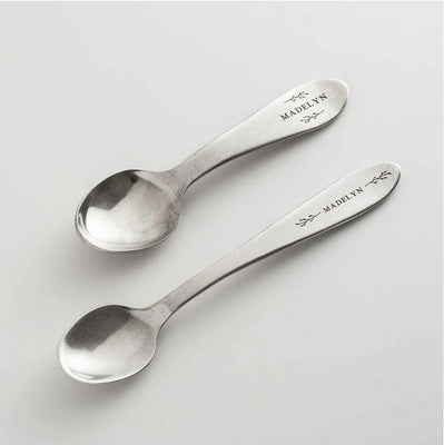 Personalized Heirloom Baby Spoons - Botanic