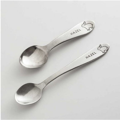 Personalized Heirloom Baby Spoons - Bunny