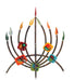Copper and Glass Flameless Menorah - The Weitzman Museum Store - 7-847384000645