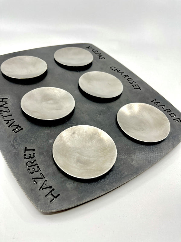 Flame Seder Plate w/ Stainless Steel Dishes - The Weitzman Museum Store - 7-847384000043