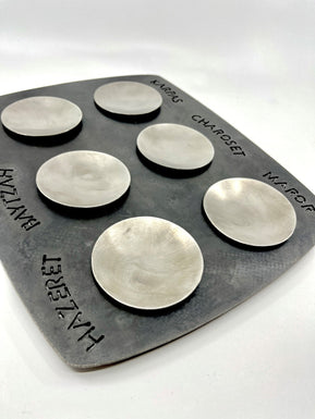 Flame Seder Plate w/ Stainless Steel Dishes - The Weitzman Museum Store - 7-847384000043