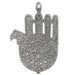 Hamsa based on Synagogue Lamp Decoration. Morocco. Early 20th Century - Silver Plated - The Weitzman Museum Store - 425342