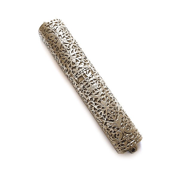 Renaissance Bible "Book - Binding" Mezuzah (Brass) - The Weitzman Museum Store - 425349