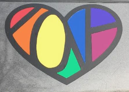 Love Rainbow Heart Sticker