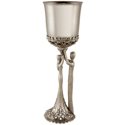 Wedding Couple Kiddush Cup, Silver/Pewter - The Weitzman Museum Store - KDC23D