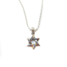 Woven Star of David Necklace, 3/4" - The Weitzman Museum Store - 7-847384014604