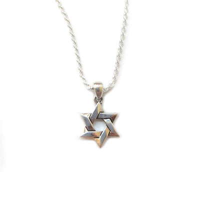 Woven Star of David Necklace, 3/4" - The Weitzman Museum Store - 7-847384014604